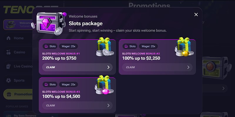 Tenobet screenshot